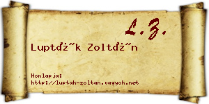 Lupták Zoltán névjegykártya
