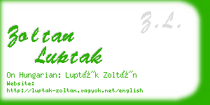 zoltan luptak business card